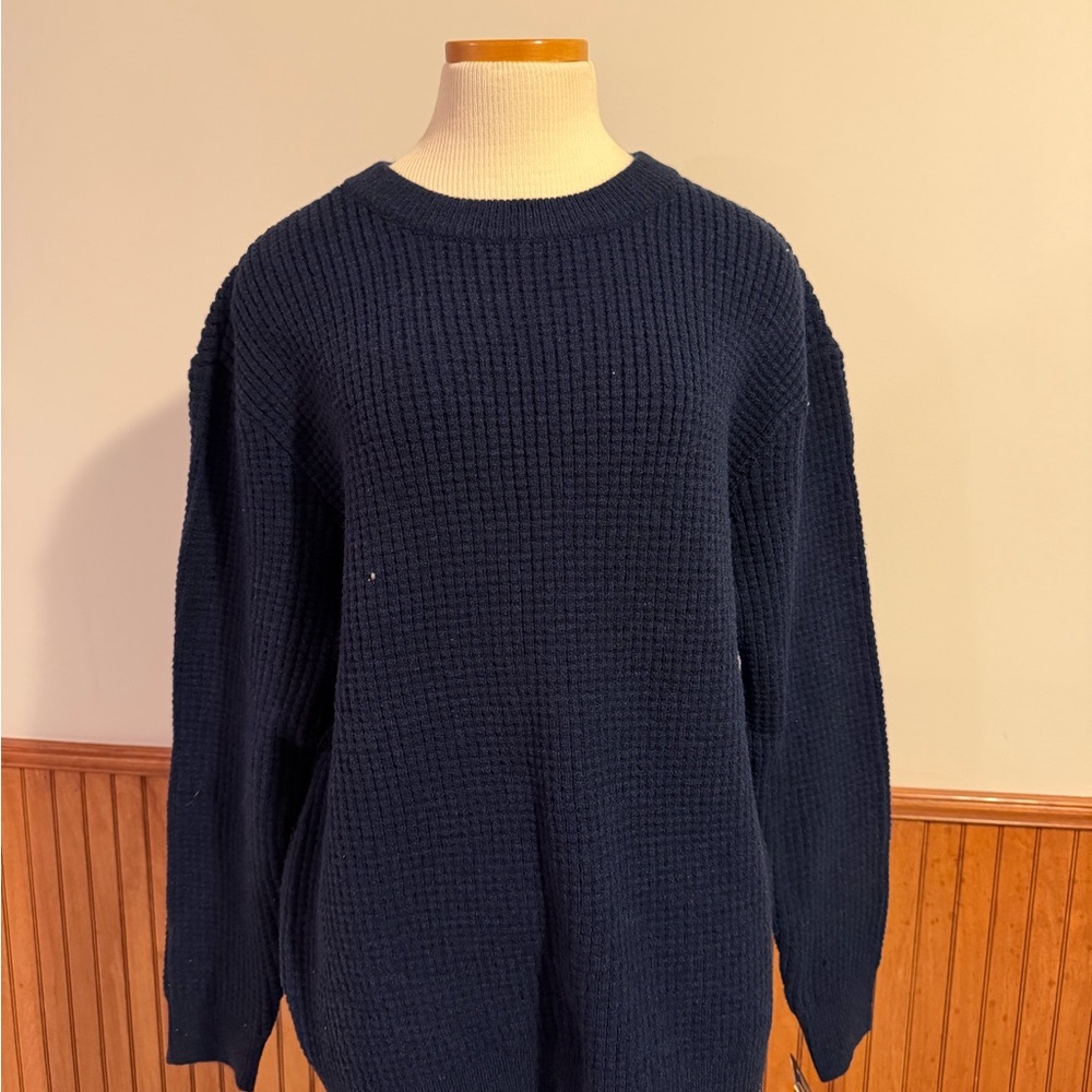 And Now This  Navy Crewneck Men's Sweater